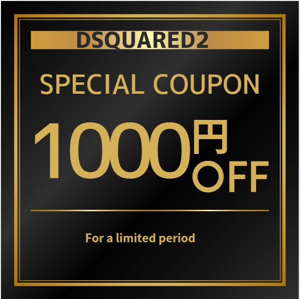 Dsquared2�i�f�B�[�X�N�G�A�[�h�j�̃V���b�v�j���[�X�u�sDSQUARED2 ��1,000 OFF�t�{������N�[�|���z�z���I�v