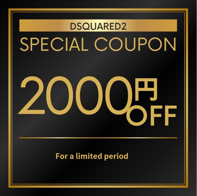 Dsquared2�i�f�B�[�X�N�G�A�[�h�j�̃V���b�v�j���[�X�u�sDSQUARED2 ��2,000 OFF�t�{������N�[�|���z�z���I�v