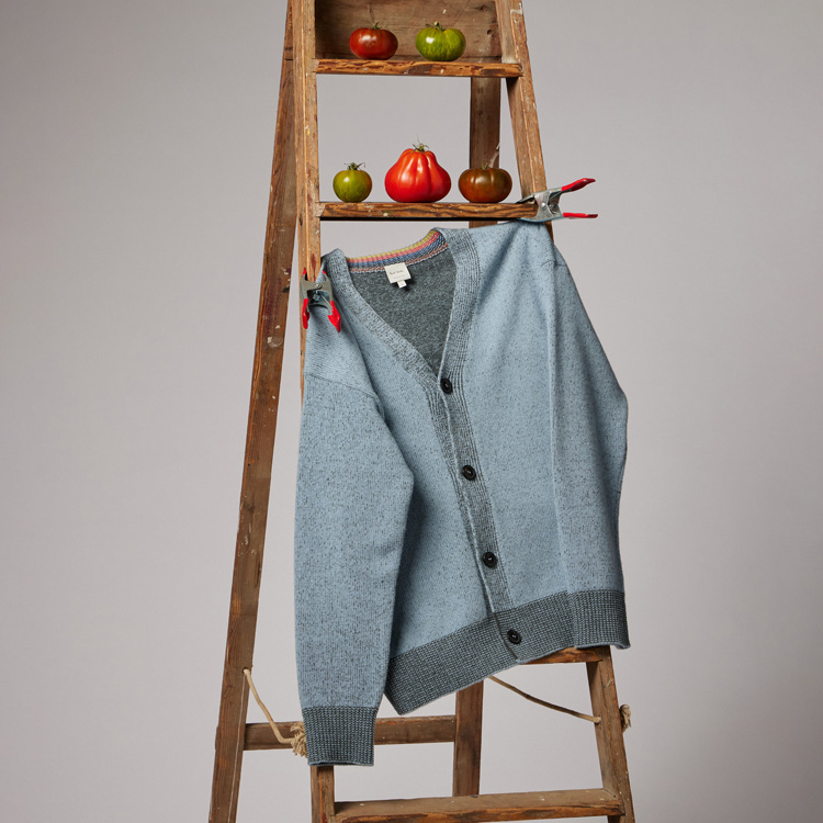 マルチボーダー ジップニットブルゾン / 162403 832Z（ニット/セーター