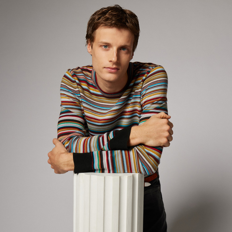 シグネチャーストライプ ループ ベルト【150700 CM】（ベルト）｜Paul