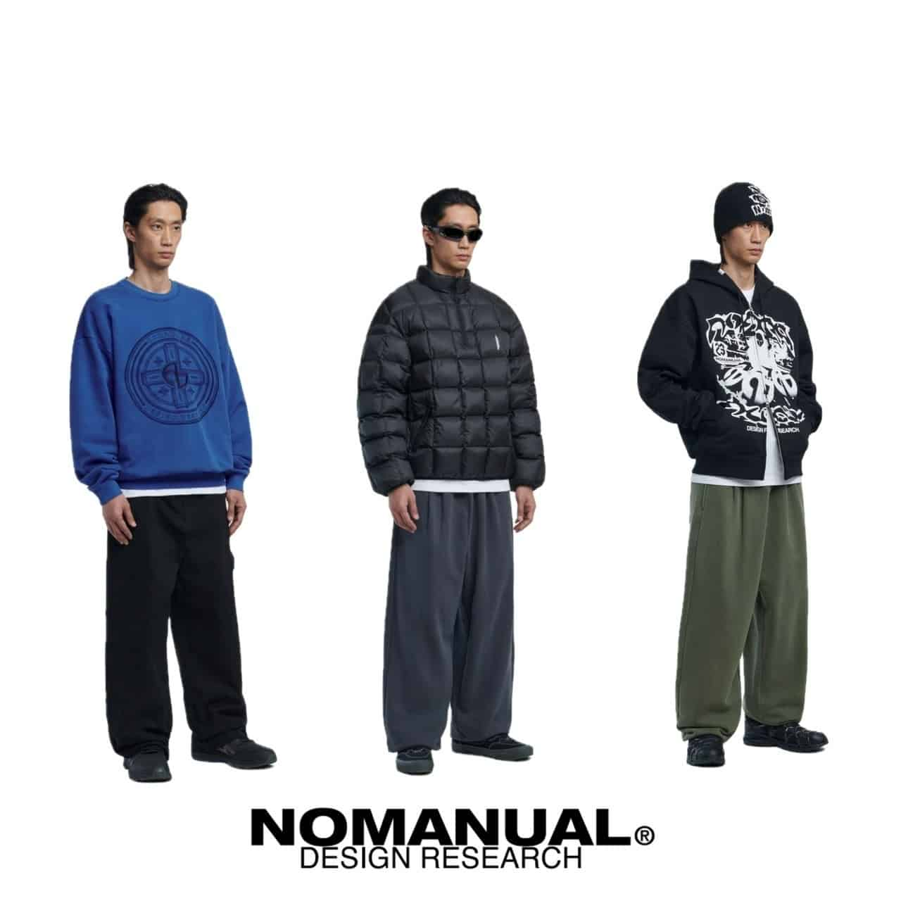 韓国ブランド NOMANUAL ノーマニュアル SYMBOL LOGO SWEATPANTS