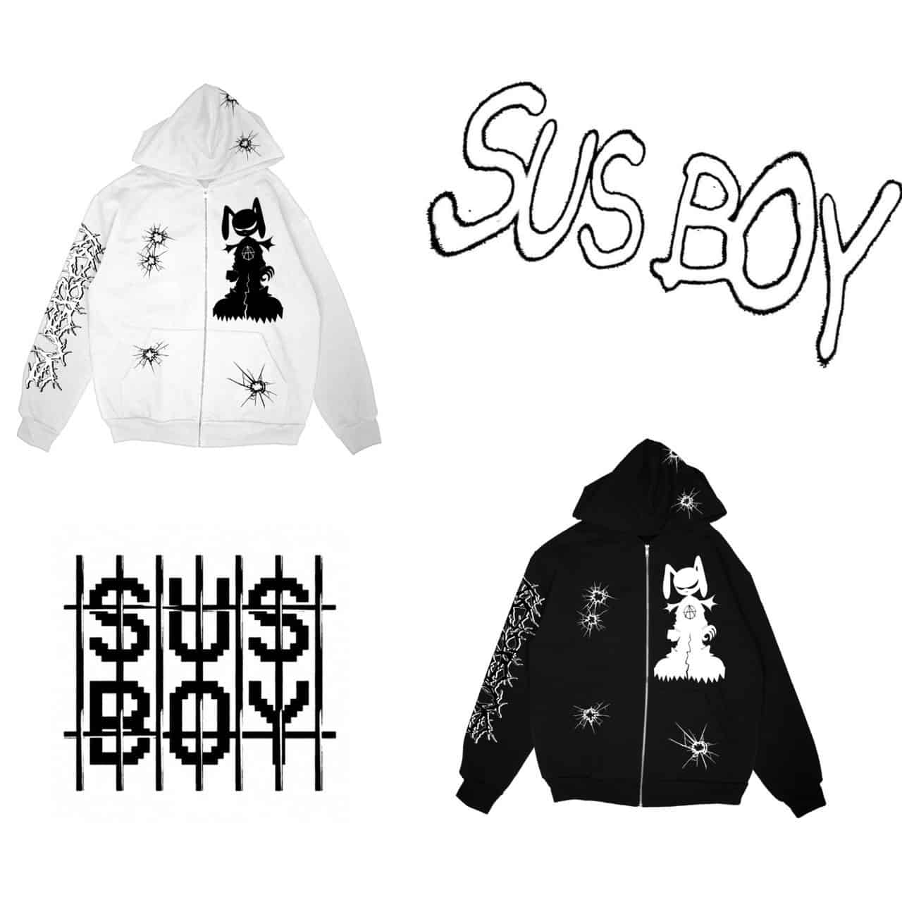 SUSBOY/サスボーイ】HARDWARE HOODIE / ハードワイヤー プリント