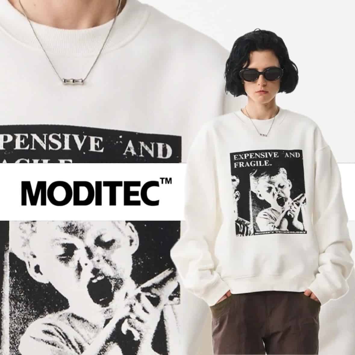 ストリートファッション MODITEC モディテック M striped stitching