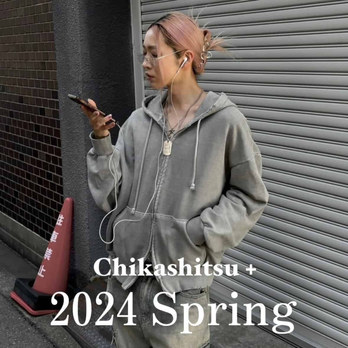 ストリートファッション Chikashitsu + チカシツプラス half zip high