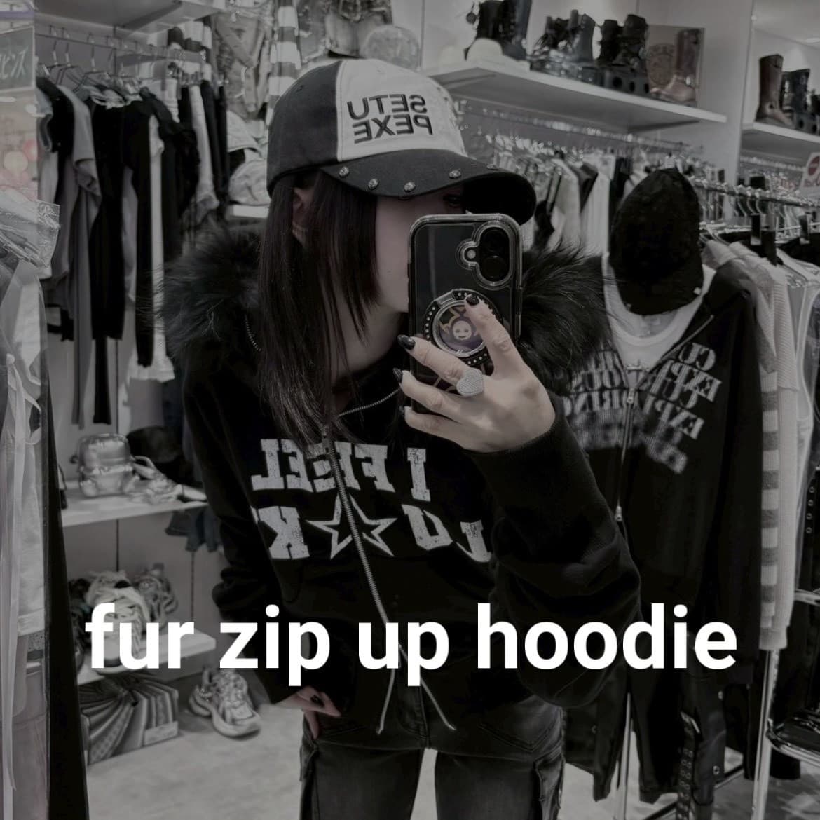 FANCY CLUB】RUTHLESS FUR HOODED ZIP-UP / 【ファンシークラブ