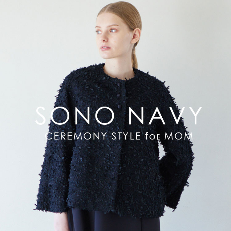 SONO/ソーノ】【SONO NAVY/ソーノネイビー】ﾗｳﾝﾃﾞｨｯｼｭﾌﾘﾙ ﾉｰﾌﾞﾘｰﾌﾞﾗｳｽ 