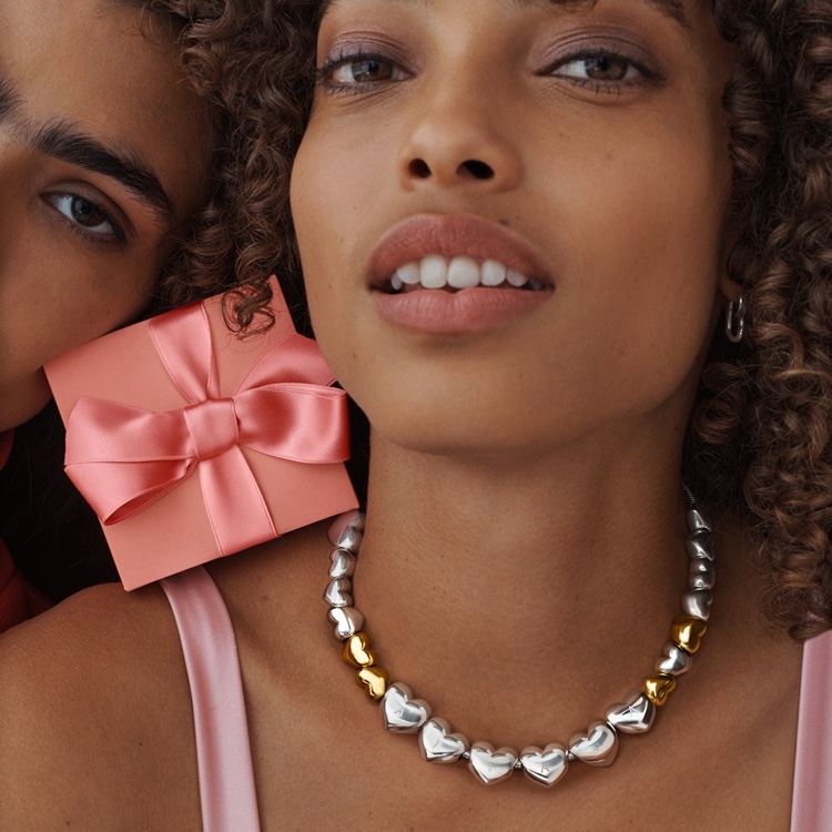 ファミリーツリー ハート クラスプ スネークチェーン ブレスレット