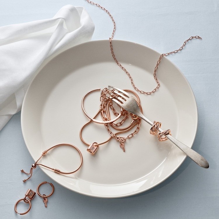 Pandora ME リンクチェーン ローズゴールド ブレスレット