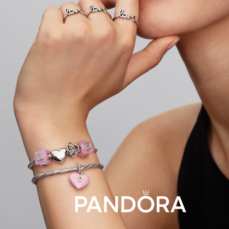 ハート パターン クリップ チャーム（チャーム）｜Pandora（パンドラ