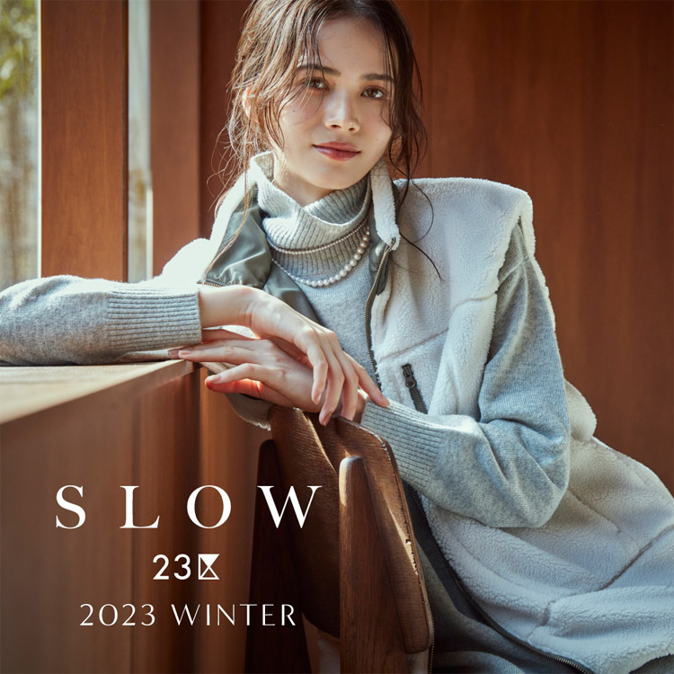 SLOW/一部店舗限定】ウールナイロン ニット（ニット/セーター）｜23区