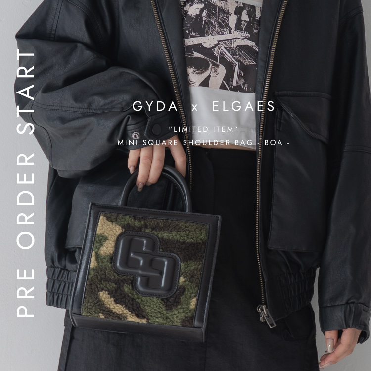 ELGAESiGQCXj̃Vbvj[XuGYDA | CHAIN SHOULDER SQUARE MINI BAG - BOA -v