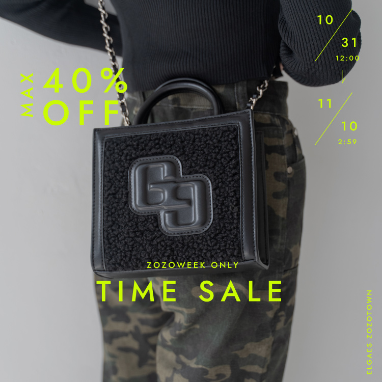 ELGAESiGQCXj̃Vbvj[XuTIME SALE | ZOZOWEEKMAX40%OFF TIME SALEJ!v