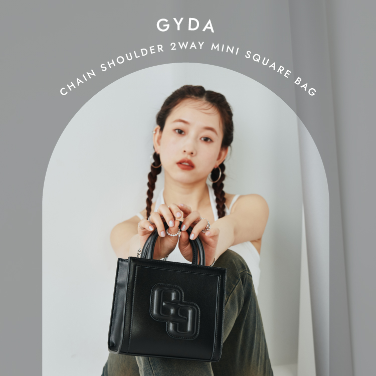 ジェイダ　　　ショルダーバッグ WEB限定商品】GYDA (ジェイダ)2WAY チェーンショルダーミニスクエア
