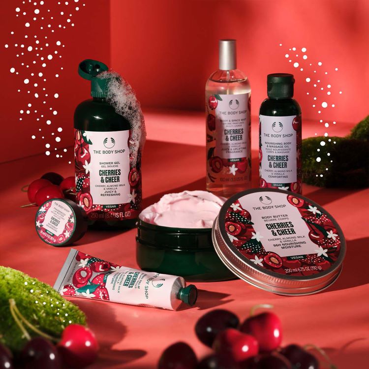 THE BODY SHOP｜ザボディショップのトピックス「ホリデー限定の特別な香り 『Cherries & Cheer～チェリー～』をご紹介