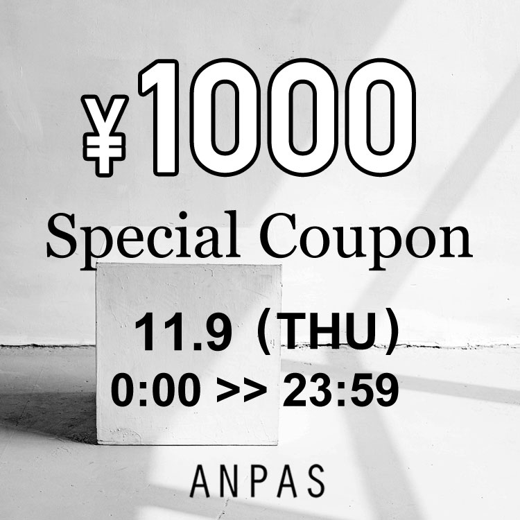 ANPAS｜アンパスのトピックス「【ANPAS】本日限定1,000円クーポン発行