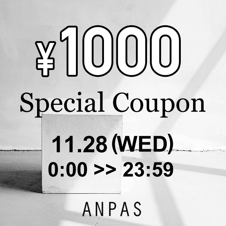 ANPAS｜アンパスのトピックス「【ANPAS】本日限定1,000円クーポン発行