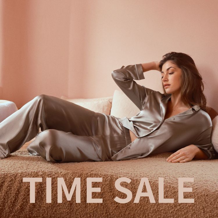 セール】パイピング シルク ロングパジャマ（ルームウェア/パジャマ