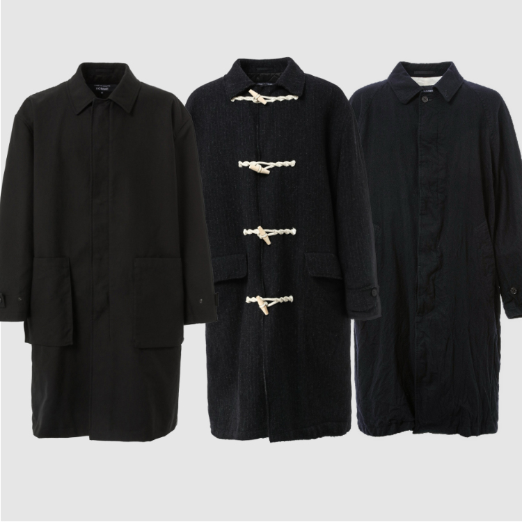 ウールサージ 製品縮絨コート（ステンカラーコート）｜COMME des