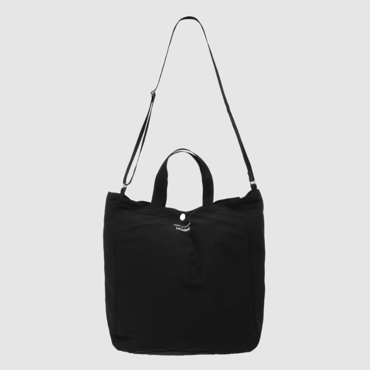 COMME des GARCONS Homme ショルダートートバッグ ブラック COTTON NYLON 2WAY SHOULDER BAG（ショルダーバッグ）｜COMME des