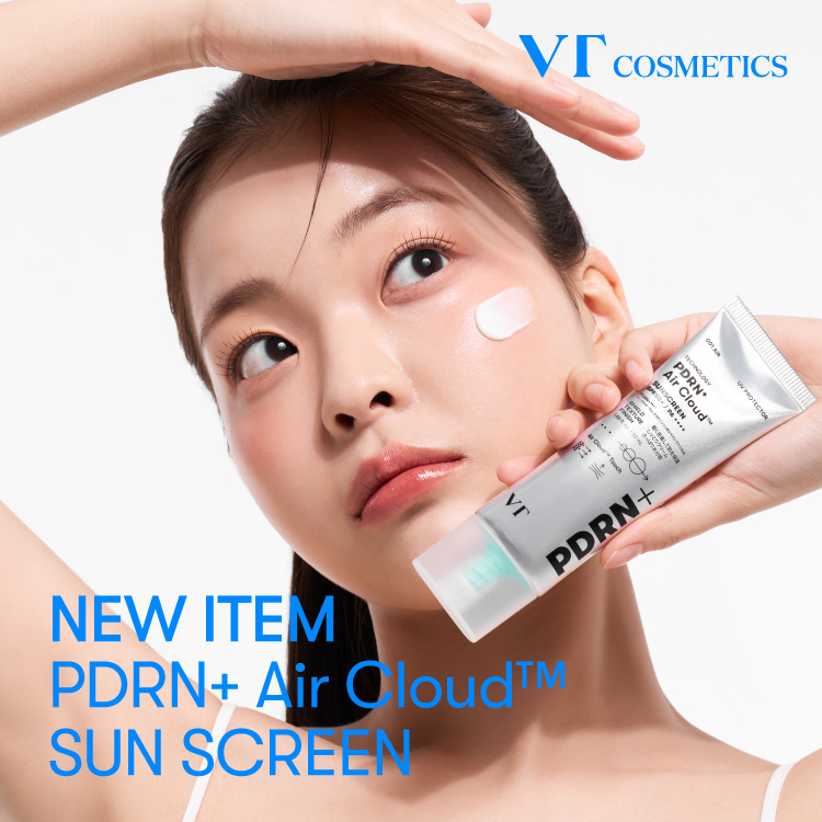 VT COSMETICS�i�u�C�e�B�[�R�X���e�B�b�N�X�j�̃V���b�v�j���[�X�u�y�V���i�z�_�̂悤�Ɍy�₩�ɁBPDRN+ Air Cloud SUNSCREEN�yVT�z�v