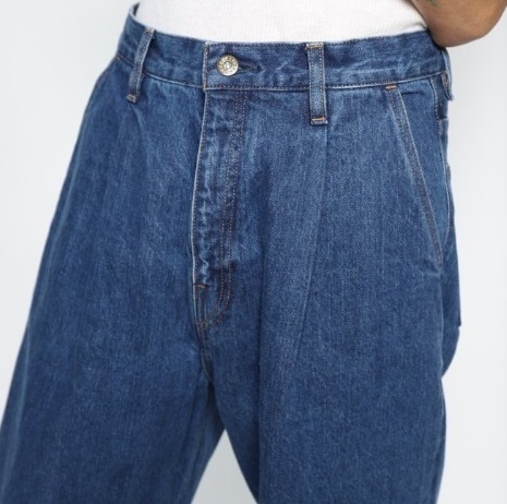 superNova.】Selvedge wide jeans - Bio wash（デニムパンツ