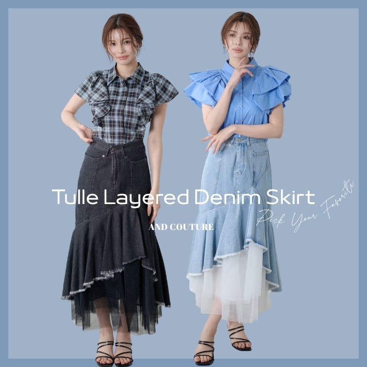 AND COUTURE�i�A���h�N�`���[���j�̃V���b�v�j���[�X�u�yAND COUTURE�z�`���[�����C���[�h�f�j���X�J�[�g�v