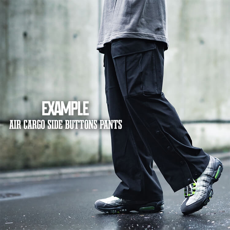 MFC STOREiGGtV[XgA[j̃Vbvj[XuyNew ReleasezEXAMPLE AIR CARGO SIDE BUTTONS PANTSv