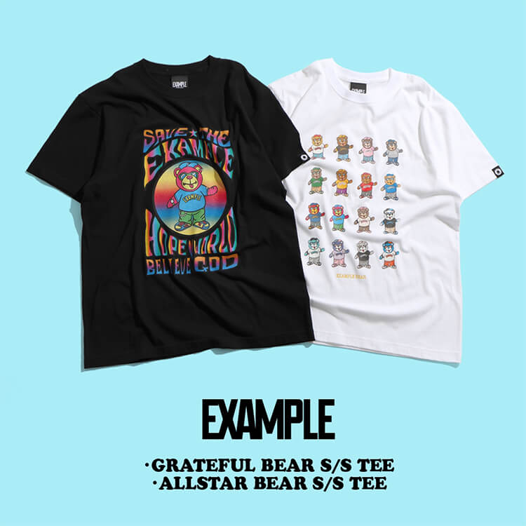 MFC STOREiGGtV[XgA[j̃Vbvj[XuyNEWzEXAMPLE GRATEFUL BEAR TEE & ALLSTAR BEAR TEEv