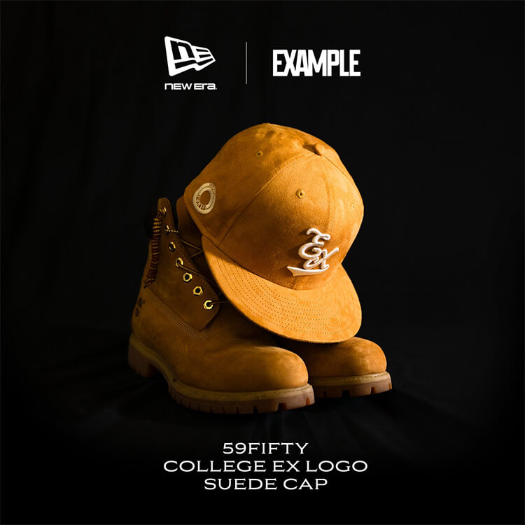 MFC STORE�i�G���G�t�V�[�X�g�A�[�j�̃V���b�v�j���[�X�u�yNEW ERA × EXAMPLE�z 59FIFTY COLLEGE EX LOGO SUEDE CAP�v