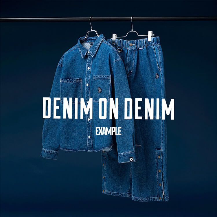 MFC STORE�i�G���G�t�V�[�X�g�A�[�j�̃V���b�v�j���[�X�u�yNEW�zEXAMPLE DENIM L/S SHIRTS �� SIDE BUTTONS DENIM PANTS�v