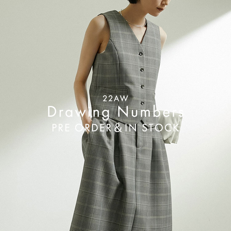 新品】22AW Drawing Numbers ストレッチスクエアベスト-