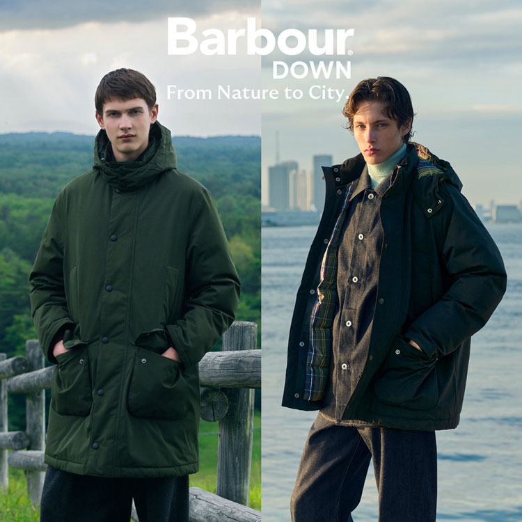 Barbour�i�o�u�A�[�j�̃V���b�v�j���[�X�u�A�E�g�h�A����^�E�����[�X�܂Ŋ��􂷂鍂�@�\�_�E���W���P�b�g�̎󒍉�J�n�v