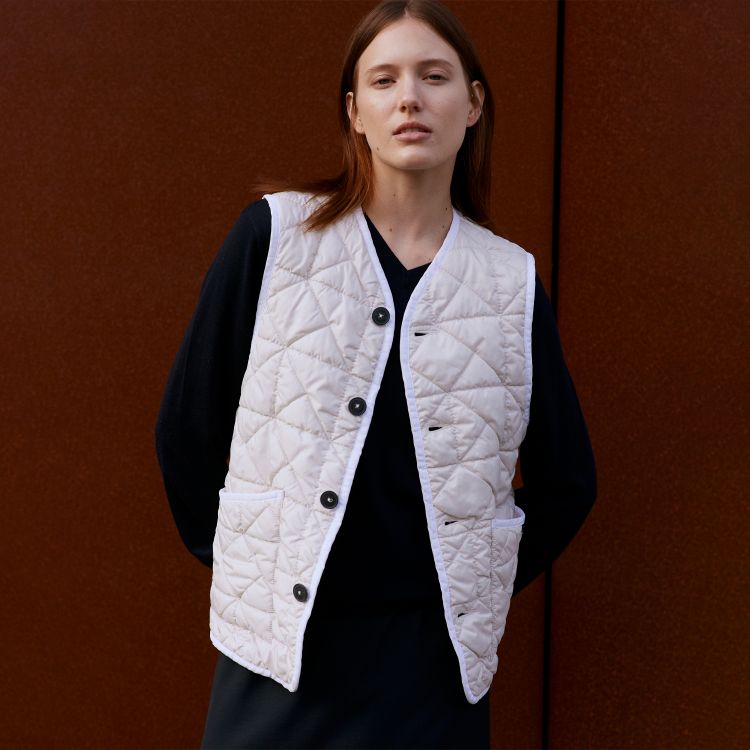 セール】SNAP BUTTON QUILT SCARF UNISEX / スナップボタン キルト