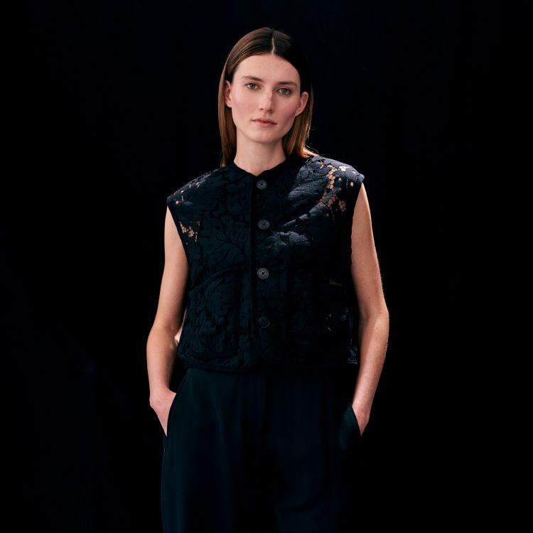 Lavenham�i���x���n���j�̃V���b�v�j���[�X�uLAVENHAM�b26SS Black Edition Lace Cropped Cocoon Thornham�v