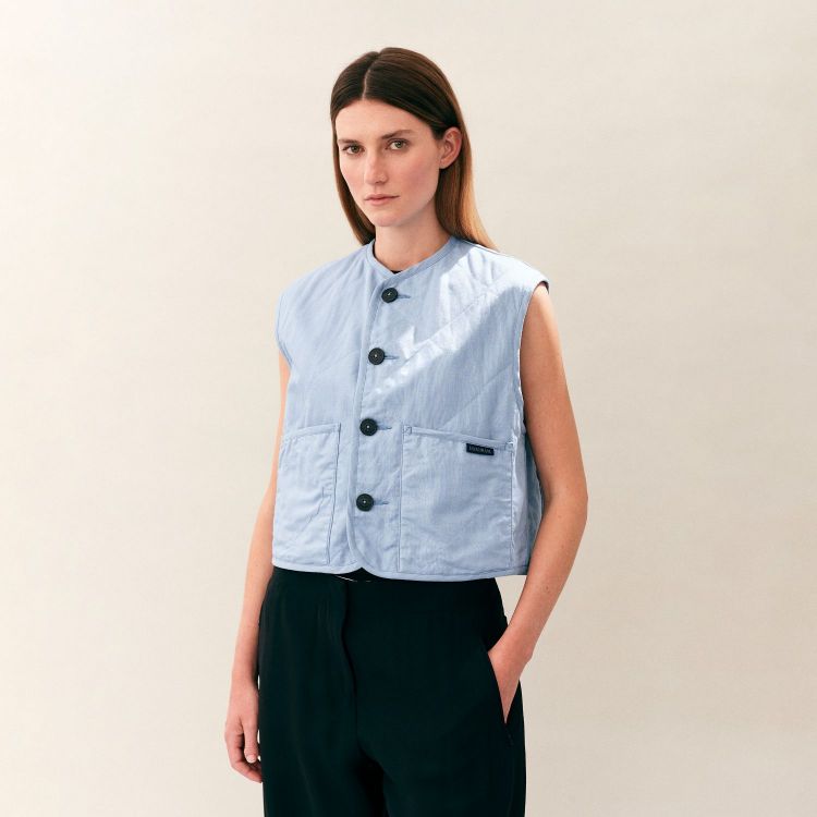 Lavenham�i���x���n���j�̃V���b�v�j���[�X�uLAVENHAM�b26SS Linen Cotton Cropped Cocoon Thornham Womens�v