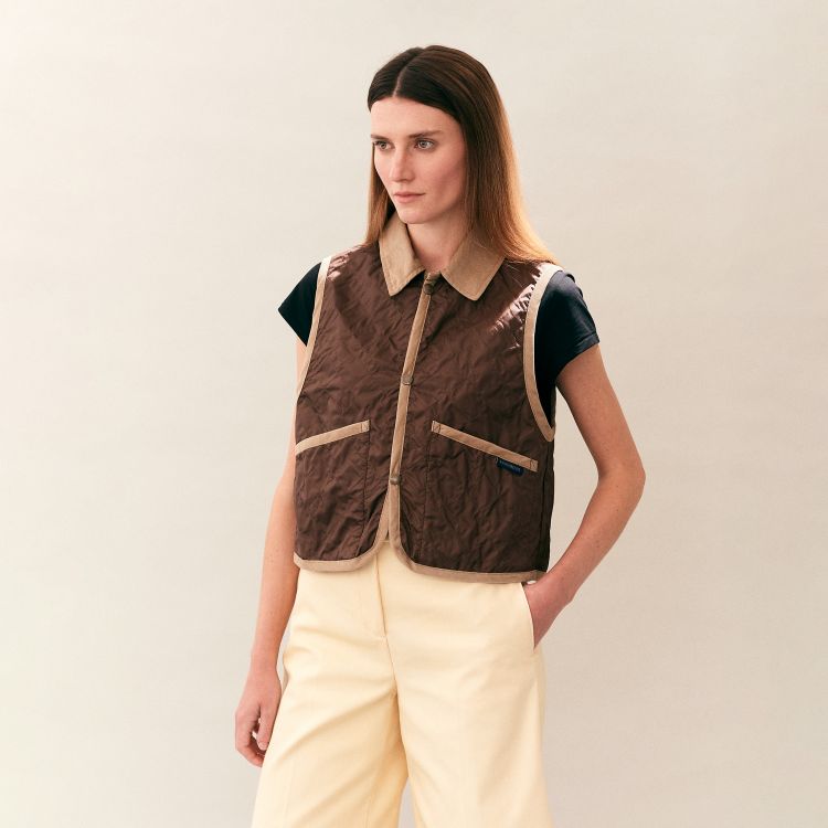 Lavenham�i���x���n���j�̃V���b�v�j���[�X�uLAVENHAM�b26SS Unwadded Cropped Raydon Gilet Womens�v