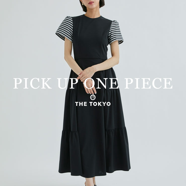 ボーダーズアットバルコニー BORDER SLEEVE TEE DRESS-