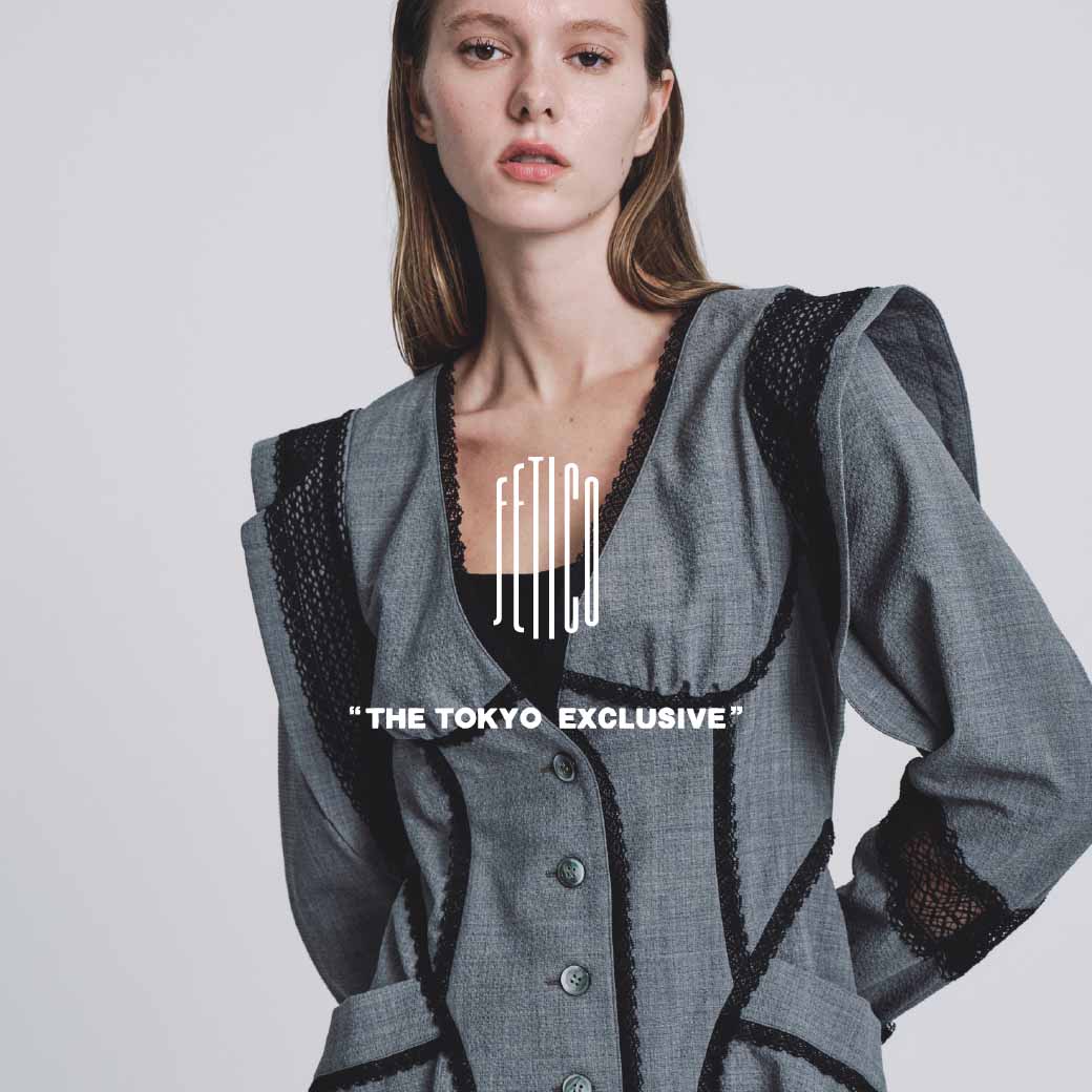 FETICO/フェティコ】別注 LACE-PANELED JACKET/レースパネルジャケット