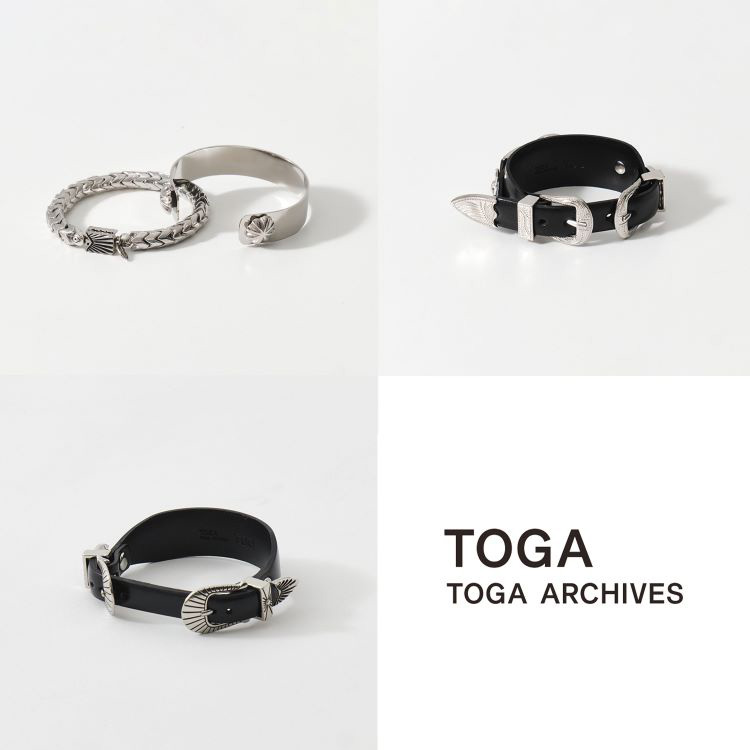 TOGA TOO/トーガトゥー】Narrow double buckle bangle/ナローダブル
