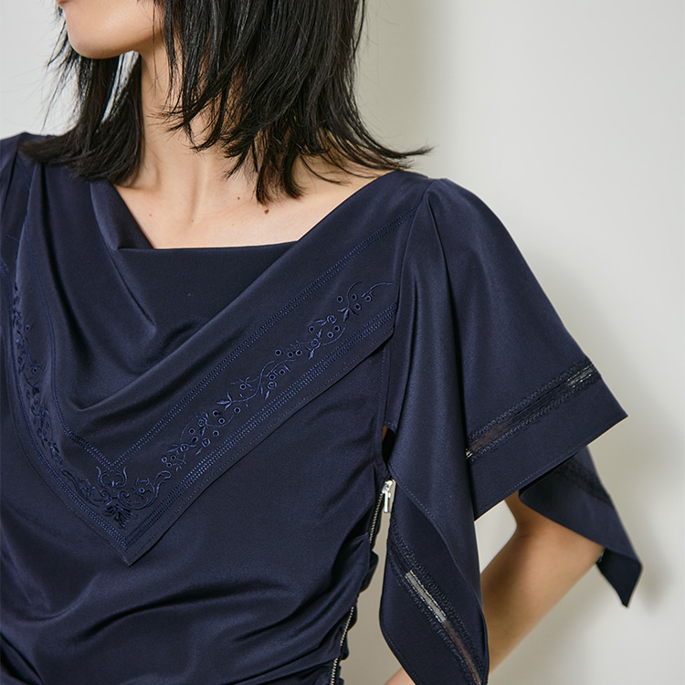FETICO/フェティコ】別注 SCARF BLOUSE/スカーフブラウス（シャツ