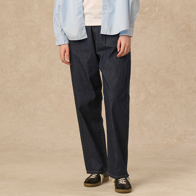 MEN'S COLOR DENIM BELTED EASY PANTS（デニムパンツ）｜DANTON
