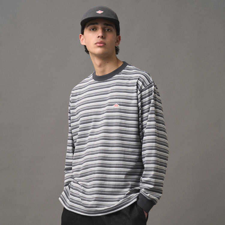 DANTONi_gj̃Vbvj[XuyDANTON SHOPzSTRIPED T-SHIRTv