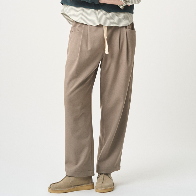 MEN'S C/N TWILL DOUBLE PLEATED EASY PANTS（その他パンツ