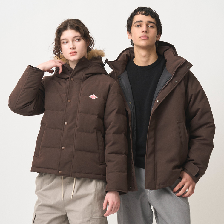 WOMEN'S NYLON TAFFETA SQUARE QUILTED DOWN JACKET（ダウンジャケット