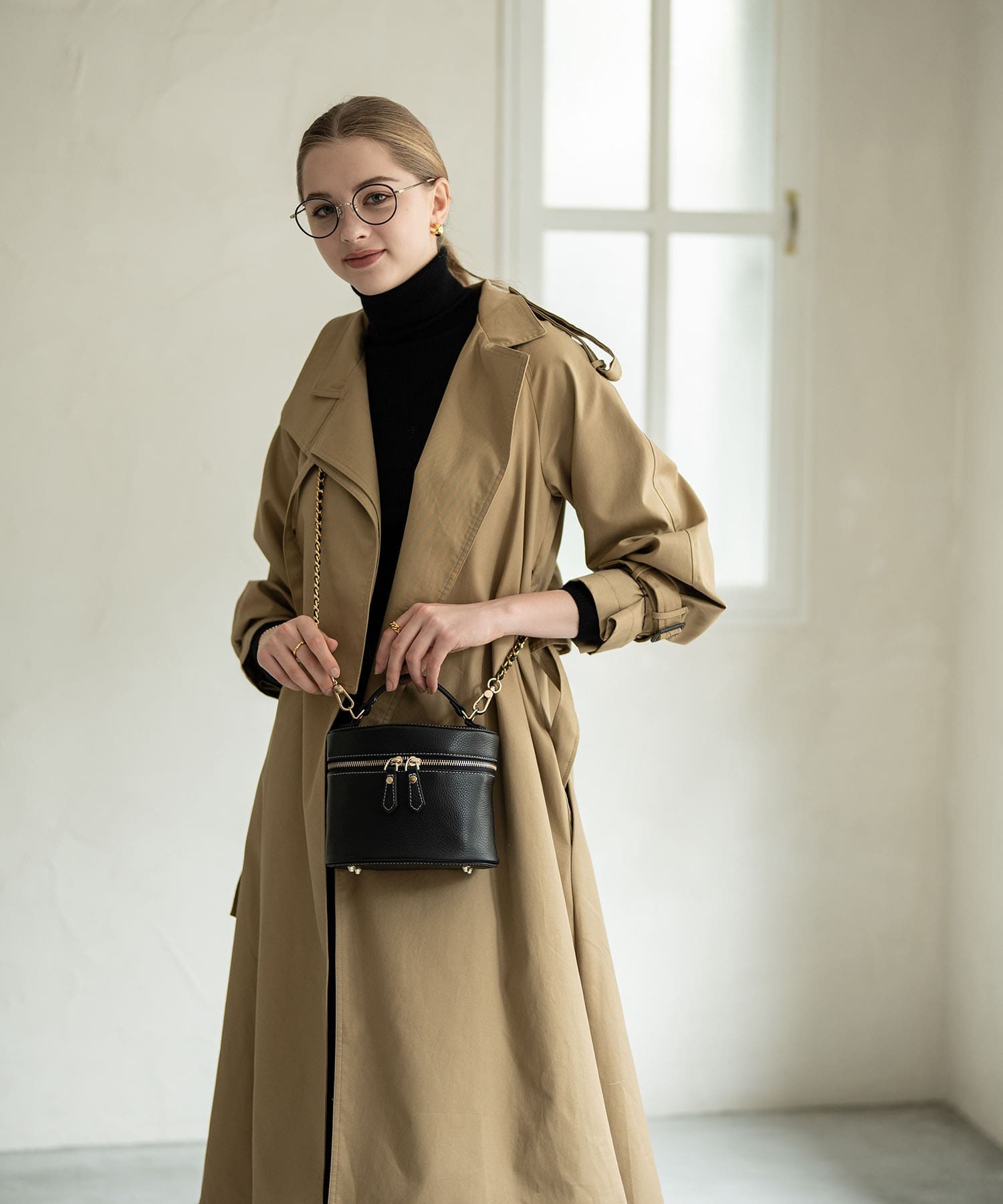 ヘイニバニティバッグモカグレージュ