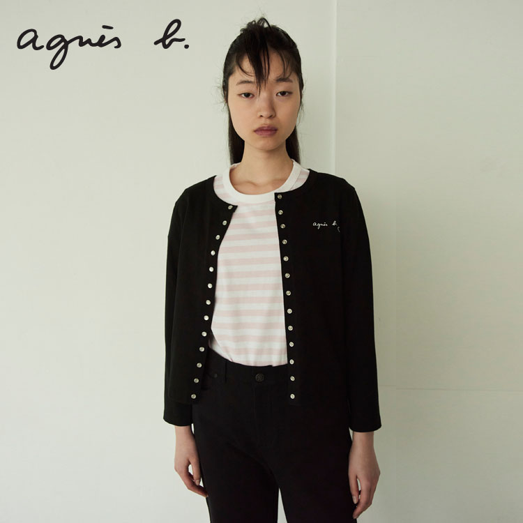 agnes b. プレッションカーディガン+mu-8.com