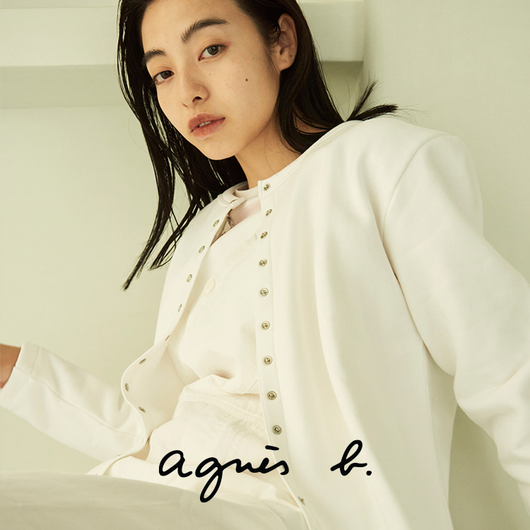 agnes b. (T3) プレッションカーディガン 定番 アニエスベー