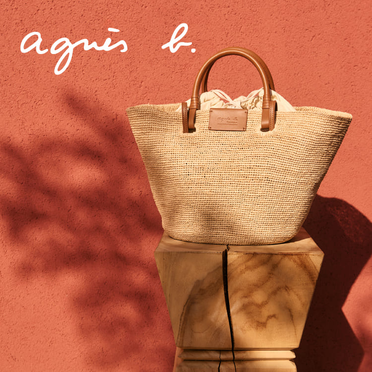 冬ギフト セ ラフィア 2way トートバッグ（かごバッグ）｜agnes b バッグ