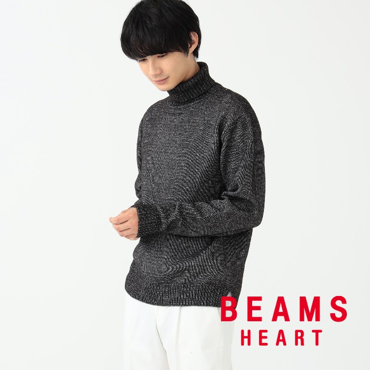 セール】BEAMS HEART / メランジ タートルネック ニット 23AW（ニット