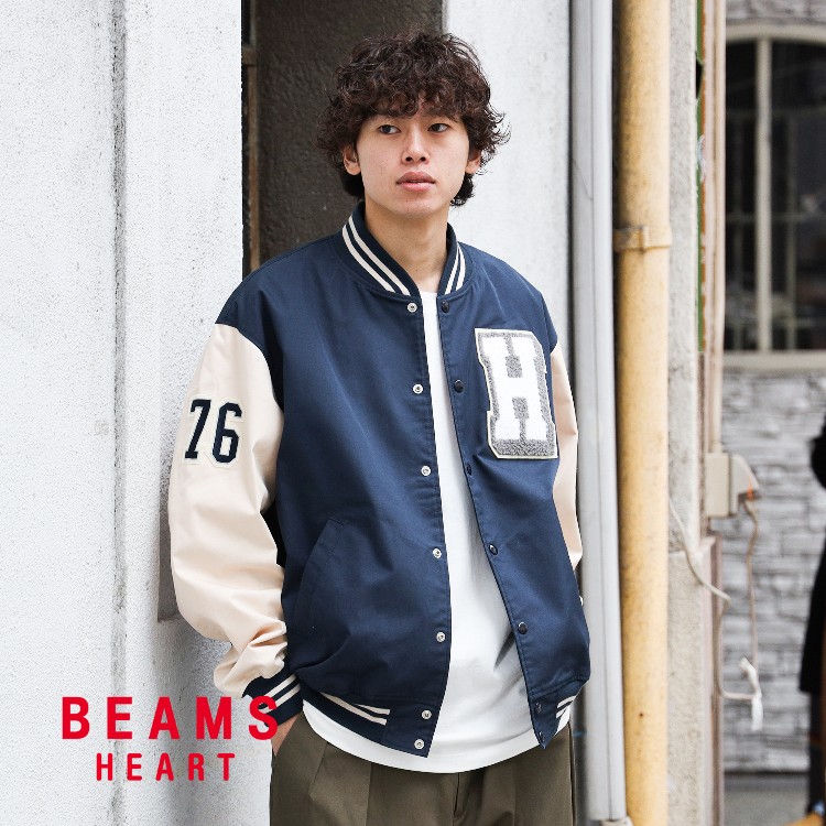 BEAMS HEART / スタジアム フーディーブルゾン（ブルゾン）｜BEAMS